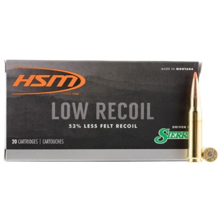 HSM Ammunition Low Recoil 150 gr .308 Win Ammo, 20/box - HSM-308-44-N