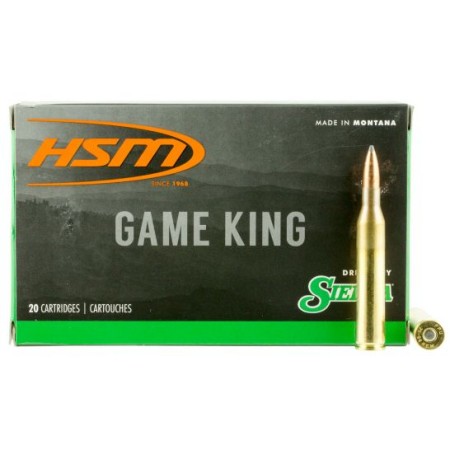 HSM Ammunition Game King 100 gr Spitzer Boat Tail .25-06 Rem Ammo, 20/box - HSM-25-06-1-N