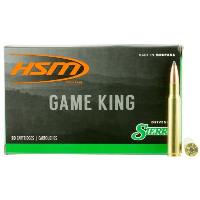 HSM Ammunition Game King 165 gr Spitzer Boat Tail .30-06 Spfld Ammo, 20/box - HSM-30-06-40-N