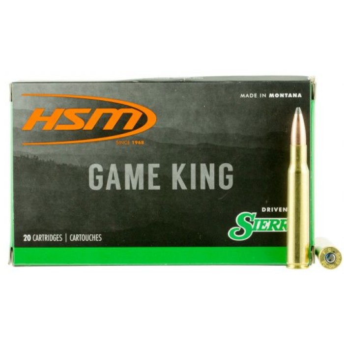 HSM Ammunition Game King 180 gr Spitzer Boat Tail .30-06 Spfld Ammo, 20/box - HSM-30-06-41-N