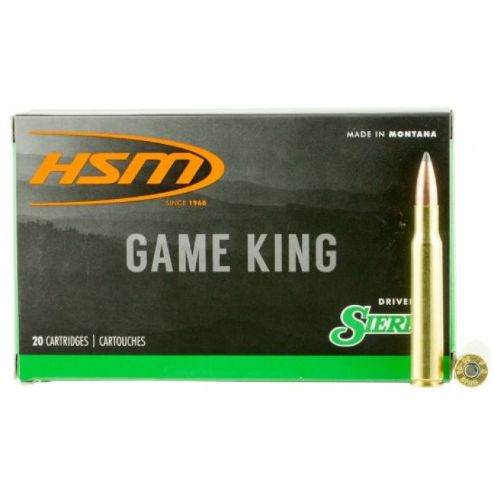 HSM Ammunition Game King 150 gr Spitzer Boat Tail .30-40 Krag Ammo, 20/box - HSM-30-40Krag-11-N