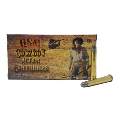 HSM Ammunition Cowboy Action 170 gr Hard Lead Round Nose Flat Point .32-40 Win Ammo, 20/box - HSM-32-40-2-N