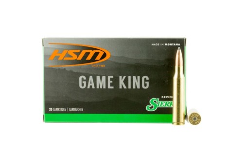 HSM Ammunition Game King 215 gr Spitzer Boat Tail .338 Lapua Mag Ammo, 20/box - HSM-338Lapua-14-N