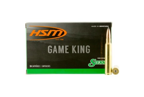 HSM Ammunition Game King 215 gr Spitzer Boat Tail .338 RUM Ammo, 20/box - HSM-338RUM-10-N