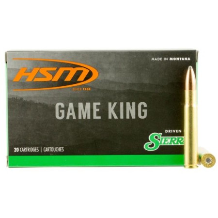 HSM Ammunition Game King 225 gr Spitzer Boat Tail .35 Whelen Ammo, 20/box - HSM-35Whelen-1-N