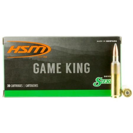 HSM Ammunition Game King 140 gr Spitzer Boat Tail .6.5x284 Norma Ammo, 20/box - HSM-65X284-3-N