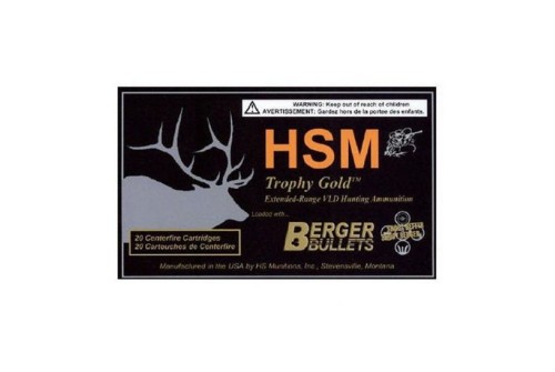 HSM Ammunition Trophy Gold 95 gr Match Hunting Very Low Drag 6mm BR Ammo, 20/box - BER-6BR95TVLD