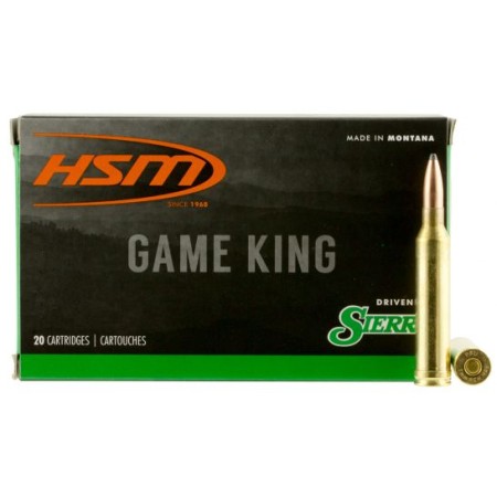 HSM Ammunition Game King 175 gr Spitzer Boat Tail 7mm Rem Mag Ammo, 20/box - HSM-7mmMAG-23-N