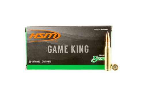 HSM Ammunition Game King 160 gr Spitzer Boat Tail 7mm-08 Rem Ammo, 20/box - HSM-7mm08-9-N