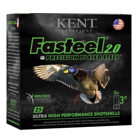Kent Cartridge Fasteel 2.0 Precision Plated Steel 3" 12 Gauge Ammo 1, 250 Rounds - K123FS321