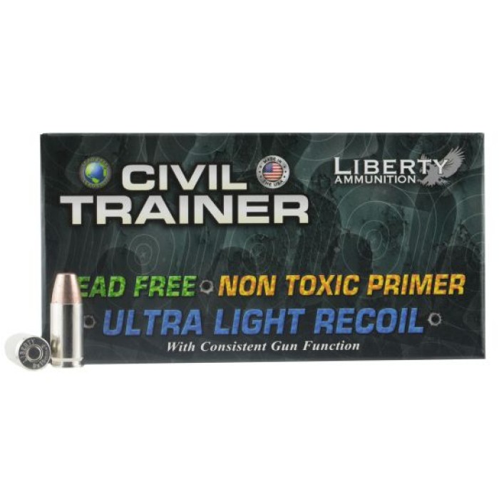 Liberty Ammunition Civil Trainer 65 gr 9mm Ammo, 50/box - LATR9048