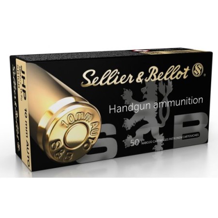 Sellier & Bellot 180 gr Jacketed Hollow Point 10mm Ammo, 50/box - SB10B