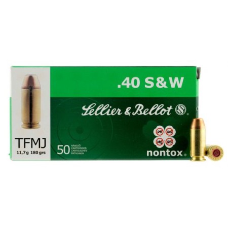 Sellier & Bellot 180 gr Total Full Metal Jacket .40 S&W Ammo, 50/box - SB40NT