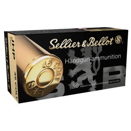 Sellier & Bellot 230 gr Jacketed Hollow Point .45 Colt Ammo, 50/box - SB45F