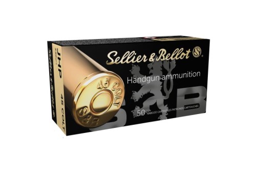 Sellier & Bellot 230 gr Jacketed Hollow Point .45 Colt Ammo, 50/box - SB45F