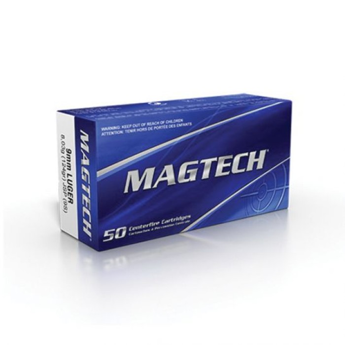 Magtech 124 gr Jacketed Soft Point 9mm Ammo, 50/box - 9S