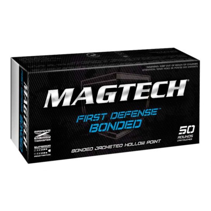 Magtech 124 gr Jacketed Hollow Point 9mm Ammo, 50/box - 9BONA