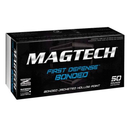 Magtech First Defense 147 gr Jacket Hollow Point Bonded 9mm Ammo, 50/box - 9BONC