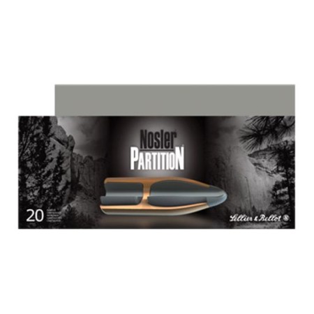 Sellier & Bellot 180 gr Nosler Partition .308 Win/7.62 Ammo, 20/box - SB308NSRA