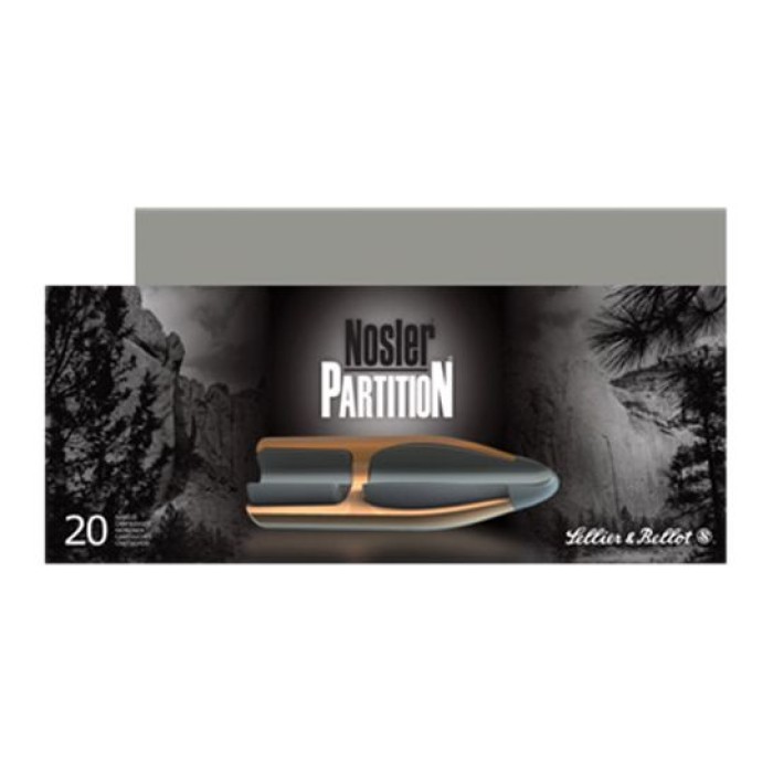 Sellier & Bellot 180 gr Nosler Partition .308 Win/7.62 Ammo, 20/box - SB308NSRA