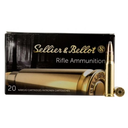 Sellier & Bellot 180 gr Semi-Jacketed Soft Point Cutting Edge .308 Win/7.62 Ammo, 20/box - SB308F