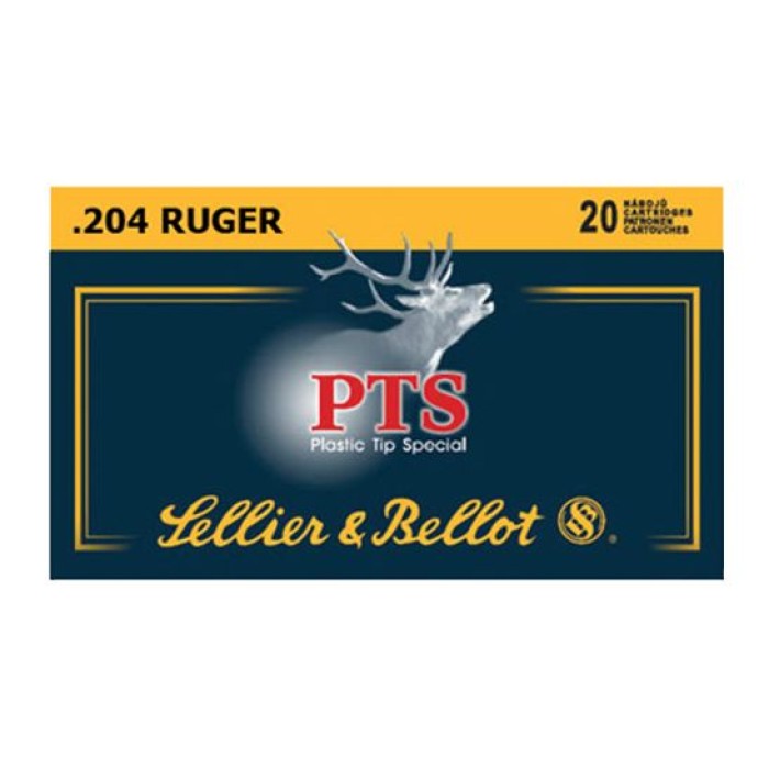 Sellier & Bellot 32 gr Plastic Tip Special .204 Ruger Ammo, 20/box - SB204A