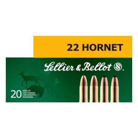 Sellier & Bellot 45 gr Full Metal Jacket .22 Hornet Ammo, 20/box - SB22HA