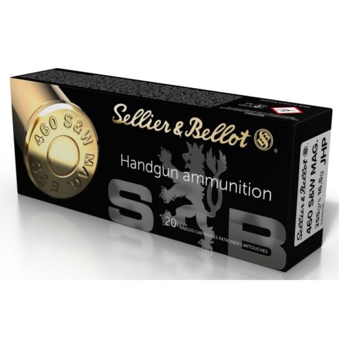 Sellier & Bellot 255 gr Jacketed Hollow Point .460 S&W Mag Ammo, 20/box - SB460B