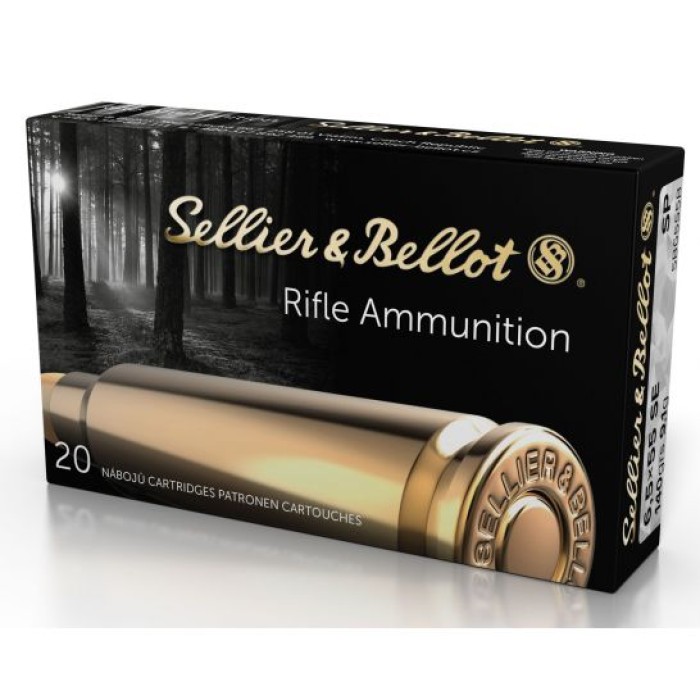 Sellier & Bellot 140 gr Semi-Jacketed Soft Point 6.5x55mm Swedish Ammo, 20/box - SB6555B