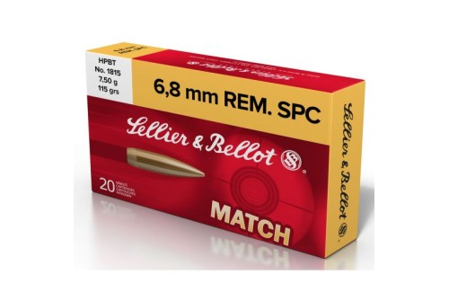 Sellier & Bellot 115 gr Hollow Point Boat Tail 6.8mm SPC Ammo, 20/box - SB68D