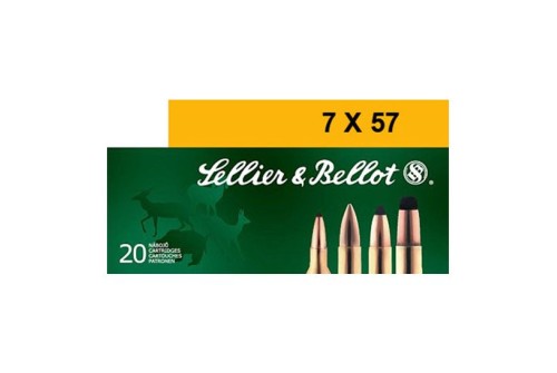 Sellier & Bellot 140 gr Full Metal Jacket 7x57mm Mauser Ammo, 20/box - SB757A