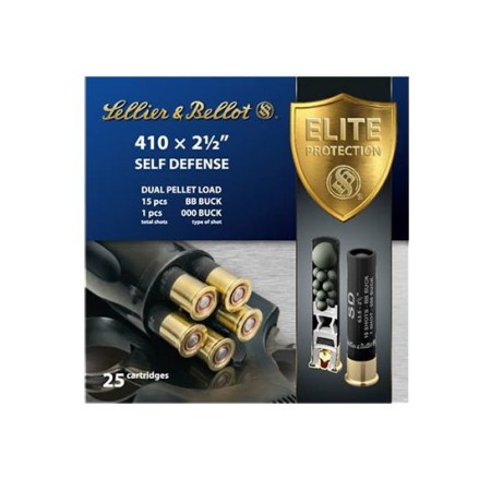 Sellier & Bellot 2.5" 410 Gauge Ammo 000 Buck, 25/box - SB410SDA
