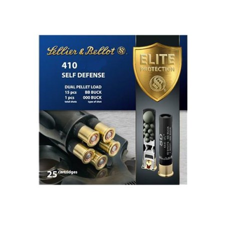 Sellier & Bellot 3" 410 Gauge Ammo 000 Buck, 25/box - SB410SDB
