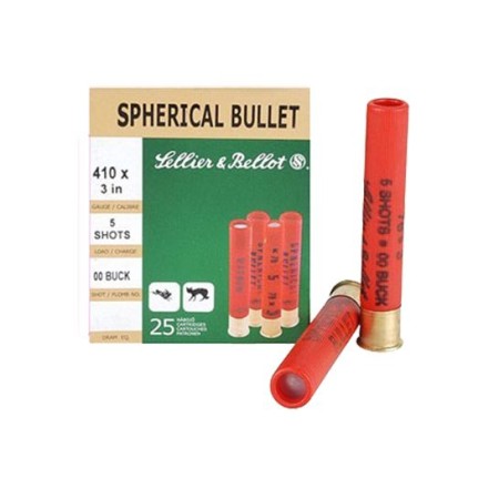 Sellier & Bellot 3" 410 Gauge Ammo 00 Buck, 25/box - SB410B