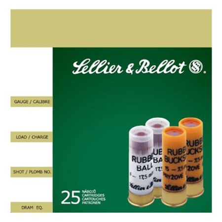Sellier & Bellot 2.75" 12 Gauge Ammo 17.5mm, 25/box - SB12RBA