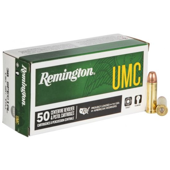 Remington UMC 130 gr Full Metal Jacket .38 Spl Ammo, 50/box - L38S11