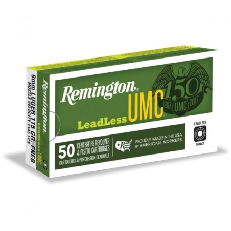 Remington UMC 95 gr Flat Nose Enclosed Base .380 Auto Ammo, 50/box - LL380AP2