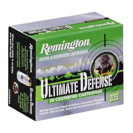 Remington Ultimate Defense Full-Size Handgun 165 gr Brass Jacket Hollow Point .40 S&W Ammo, 20/box - HD40SWA