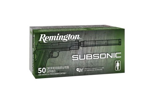 Remington Subsonic 230 gr Flat Nose Enclosed Base .45 ACP Ammo, 50/box - S45AP4