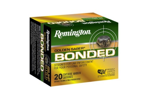 Remington Ammunition 29325 Golden Saber Bonded 45 ACP 185 gr Brass Jacket Hollow Point (BJHP) 20 Bx
