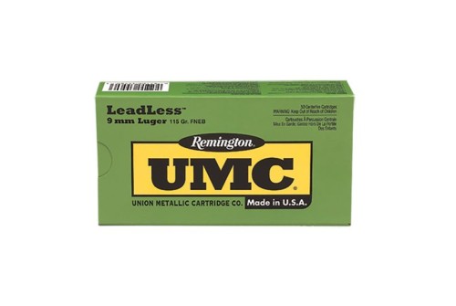 Remington UMC 115 gr Flat Nose Enclosed Base 9mm Ammo, 50/box - LL9MM11