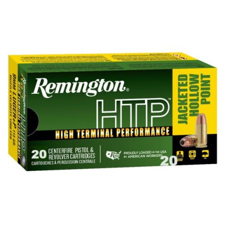 Remington HTP 115 gr Jacketed Hollow Point 9mm +P Ammo, 20/box - RTP9MM6A