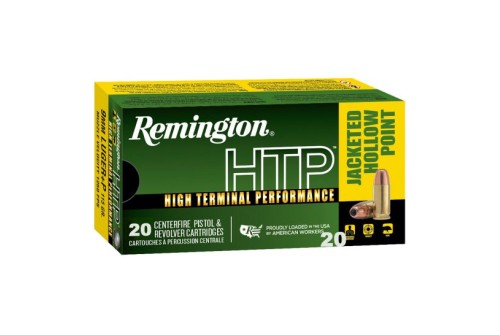 Remington HTP 115 gr Jacketed Hollow Point 9mm +P Ammo, 20/box - RTP9MM6A
