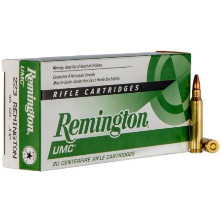 Remington UMC 45 gr Jacketed Hollow Point .223 Rem Ammo, 20/box - L223R7