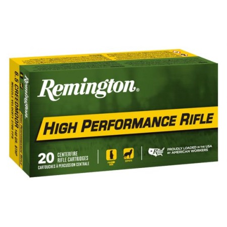 Remington High Performance 140 gr Boat Tail Hollow Point 6.5 Crd Ammo, 20/box - R65CR2