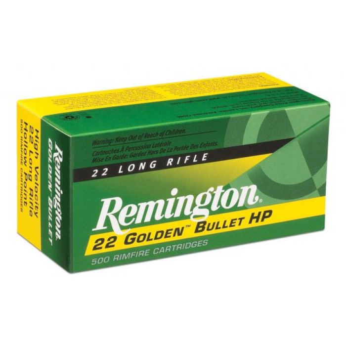 Remington Golden Bullet .22 LR, 36gr, HP - 50 Rounds [MPN: 21008]