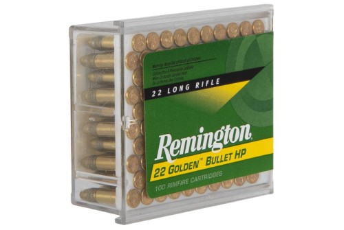 Remington 22 Golden Bullet 36 gr Plated Hollow Point .22lr Ammo, 100/box - 1600