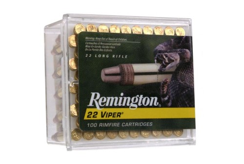 Remington 22 Viper .22 Long Rifle 36 Grain Truncated Cone Solid Bullet Brass Cased Rimfire Ammo, 100 Rounds, 21288