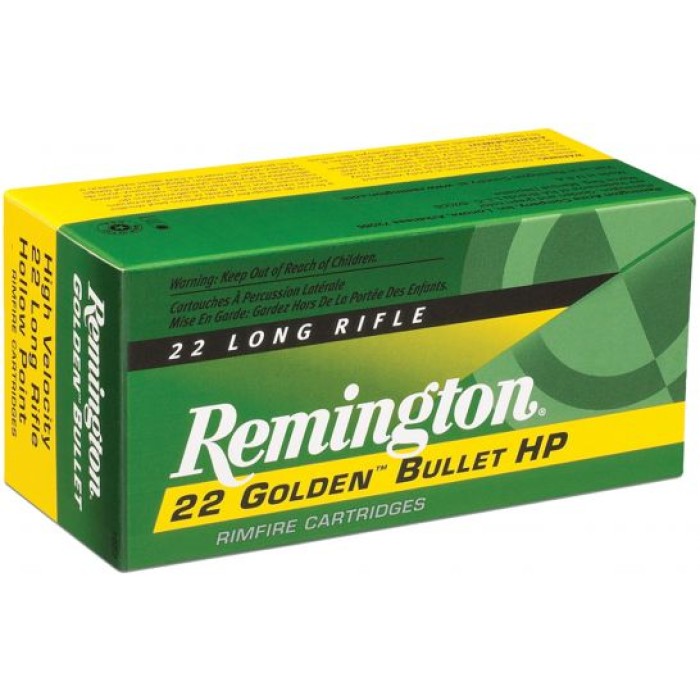 Remington 22 Golden Bullet 36 gr Plated Hollow Point .22lr Ammo, 225/box - 1622E