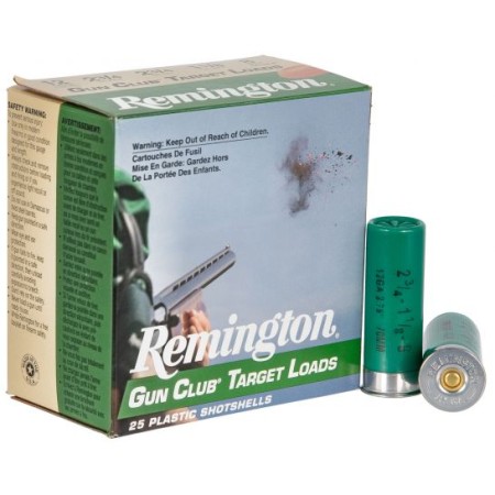 Remington Gun Club 2.75" 12 Gauge Ammo 8, 25/box - GC12L8